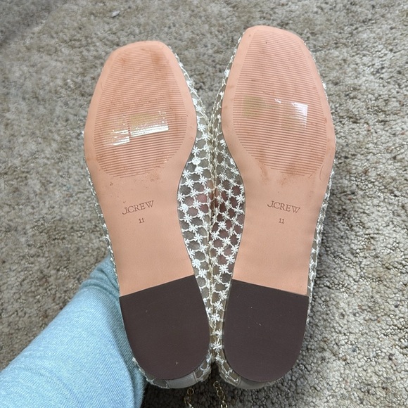 J. Crew Quinn Embellished Removable Ankle-Strap Ballet Flats in Mesh - Picture 8 of 8